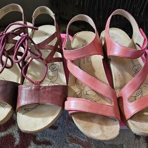 Josef Seibel Red Sandals Comfortable Stylish Design